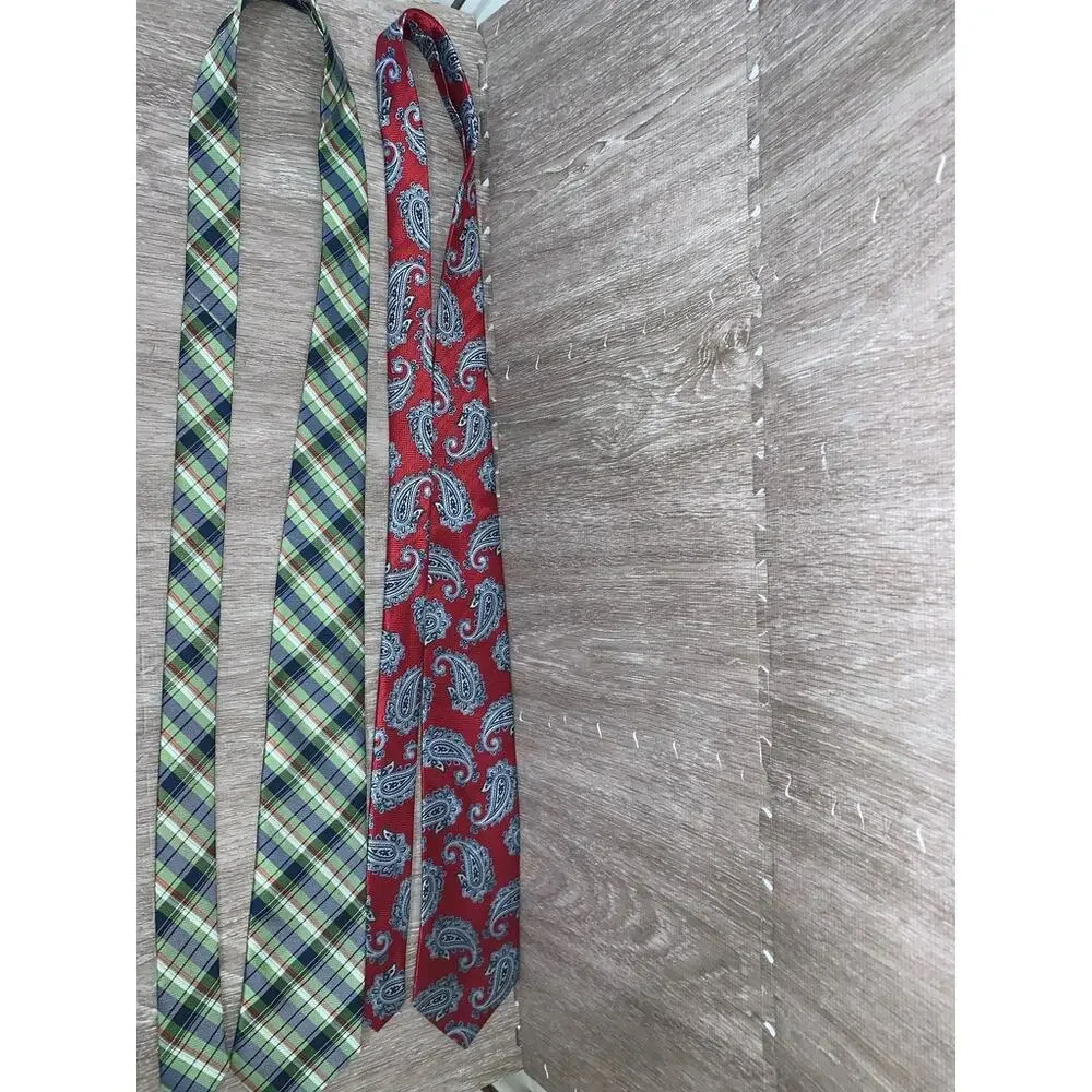 Romario Manzini Men's Silk Necktie‎ Set Multicolor Paisley 2 Piece